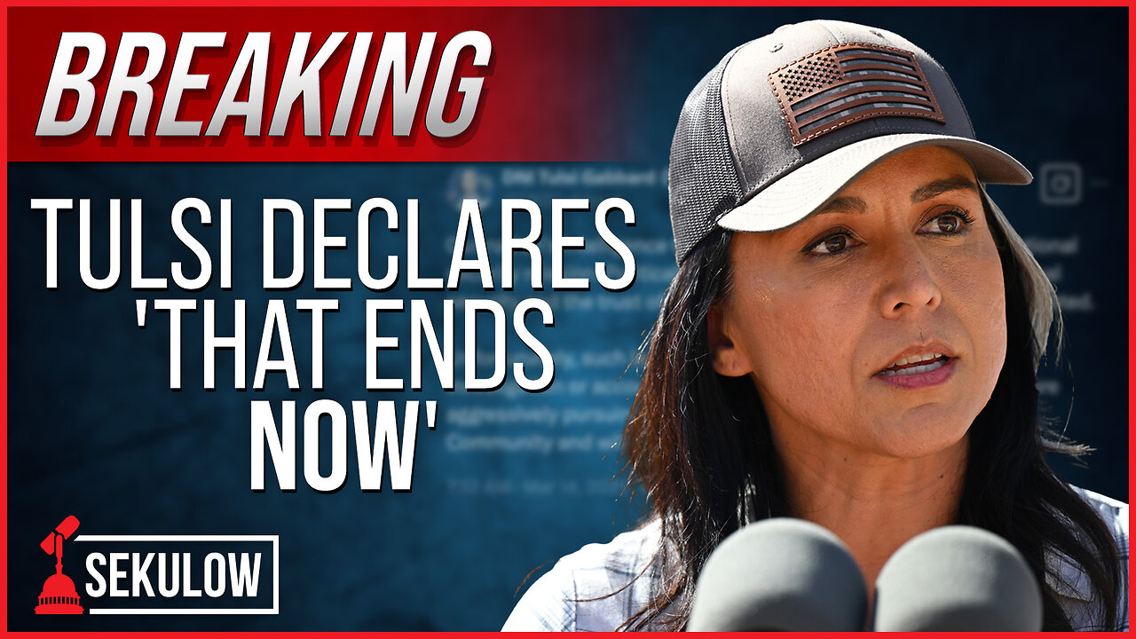 BREAKING: Tulsi Declares ‘That Ends NOW’ on Fiery X Post