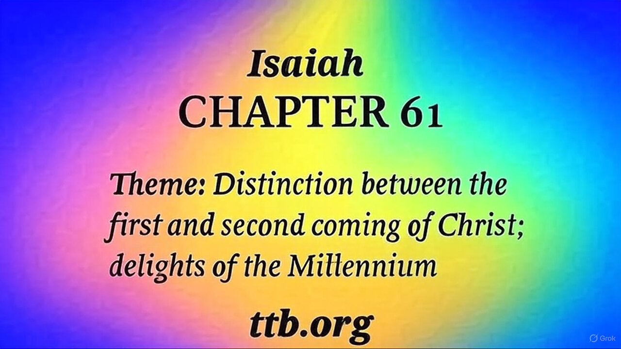 Isaiah Chapter 61 (Bible Study)