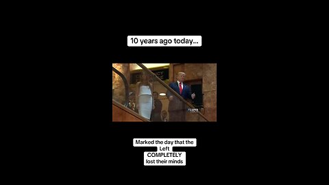 The 10 year anniversary of Trump going down the escalator…