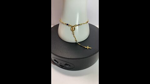 Stop & Shop: Women’s Fashion Bracelet Multi-Colored Rhinestones w/ Cross of Christ Dangle Charm