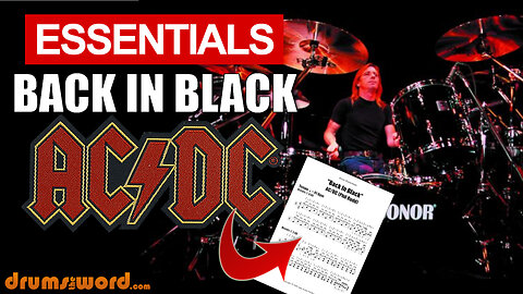 ★ Back In Black (AC/DC) ★ Free Video Drum Lesson | How To Play ESSENTIALS (Phil Rudd)