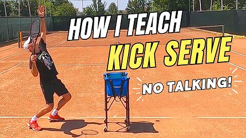 KICK SERVE Tennis Lesson (No Talking!) - Progression Drills