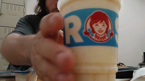 having a new frosty from wendys!!