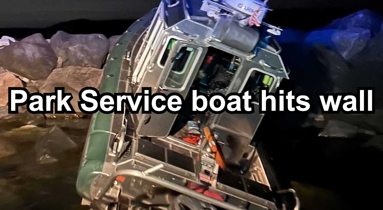 Park Service boat hits wall