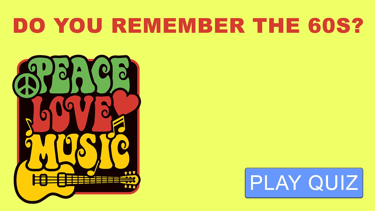 Music From The Sixties Quiz