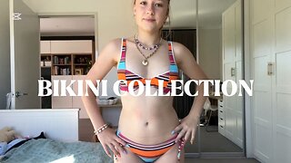 Apartment Girls Teens | Ava My Swimwear Collection & Try On of Bikinis 4K HD
