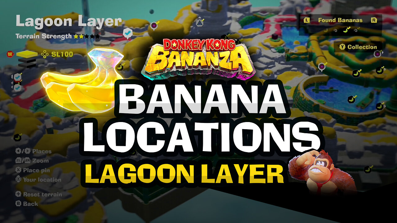 All Bananas in Lagoon Layer - Complete Map [DK Bananza]