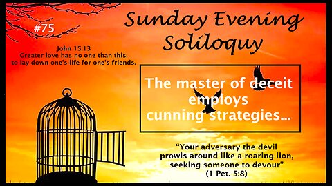 Sunday Evening Soliloquy ~ #75