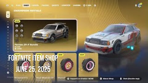 Fortnite Item Shop|June 25, 2025(*New* Fennec ZR-F Bundle & Nash Nori Bundle)