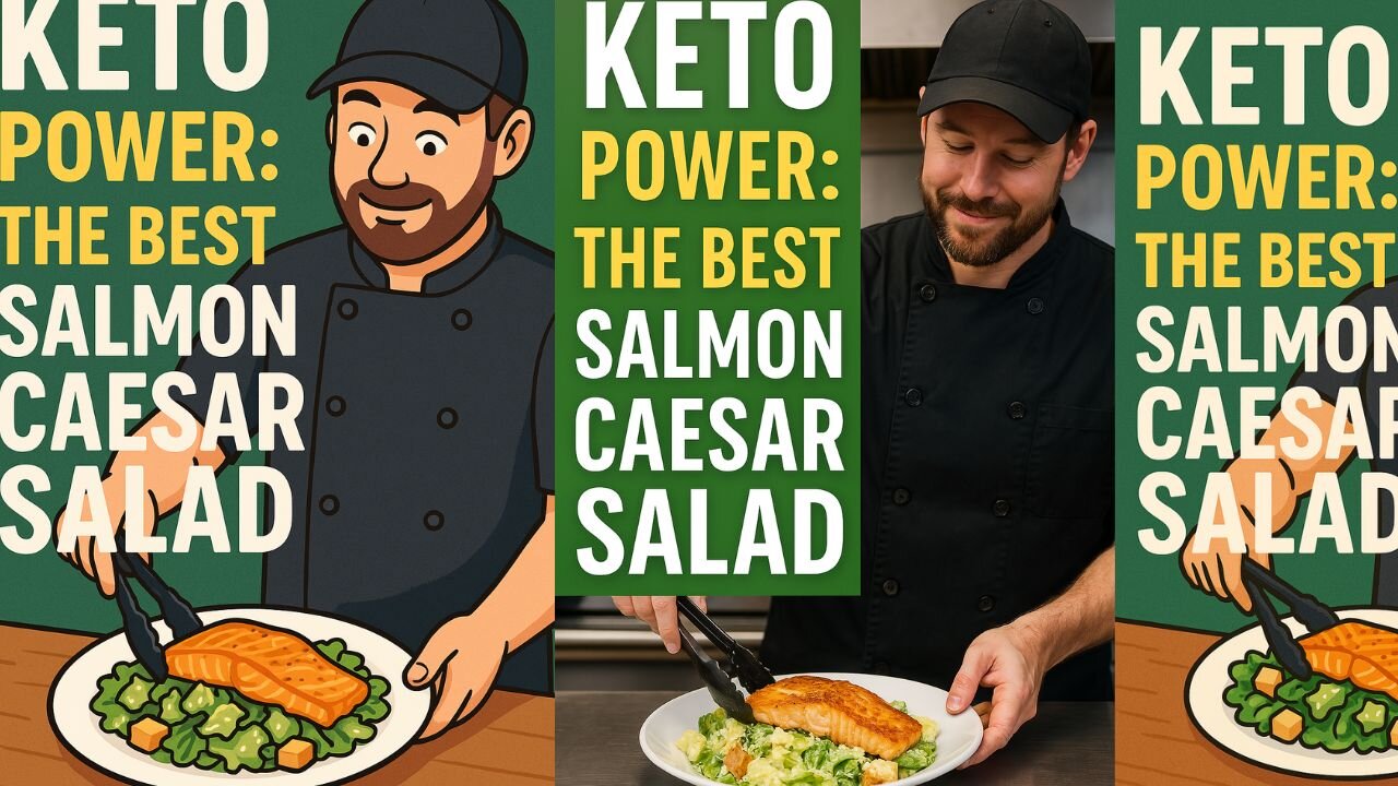 Keto Power: The BEST Salmon Caesar Salad You’ll Ever Eat.