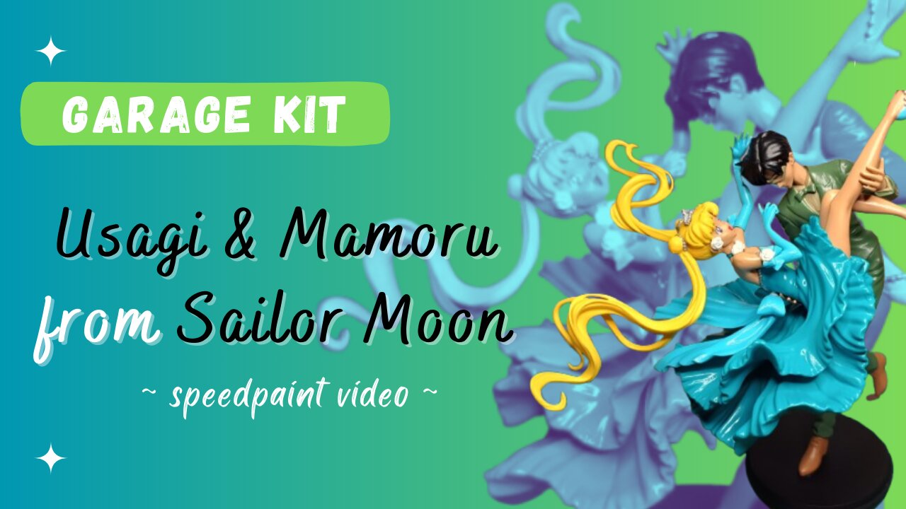 Painting the E2046.com Usagi & Mamoru figure set from Sailor Moon (custom)