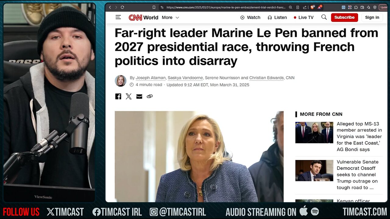 Marine Le Pen BANNED From Presidential Election In France, EU GOES ROGUE, Bans Right Wing From Vote