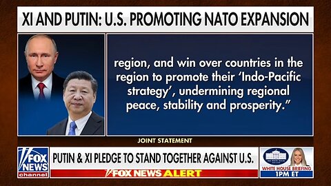 Putin, Xi Jinping pledge to stand together against US
