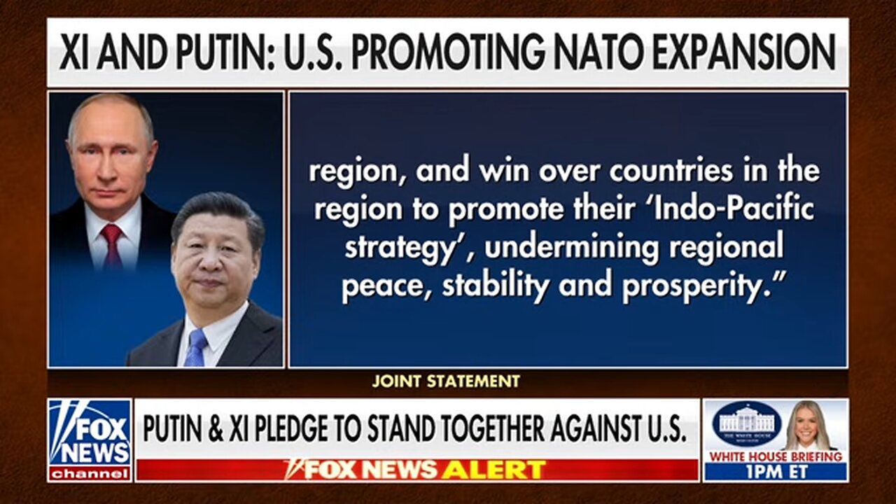 Putin, Xi Jinping pledge to stand together against US