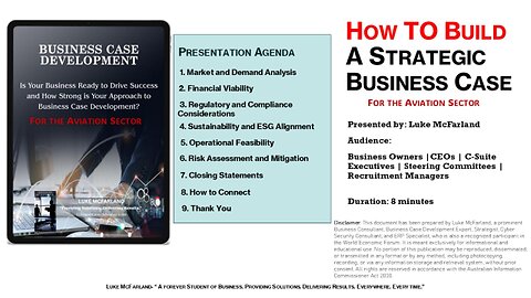 Navigating the Future: A Strategic Business Case Framework for Aviation Investment Success