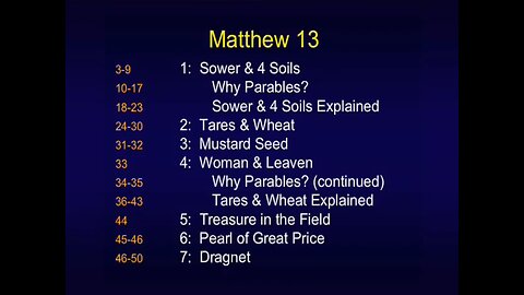 Matthew Session 9