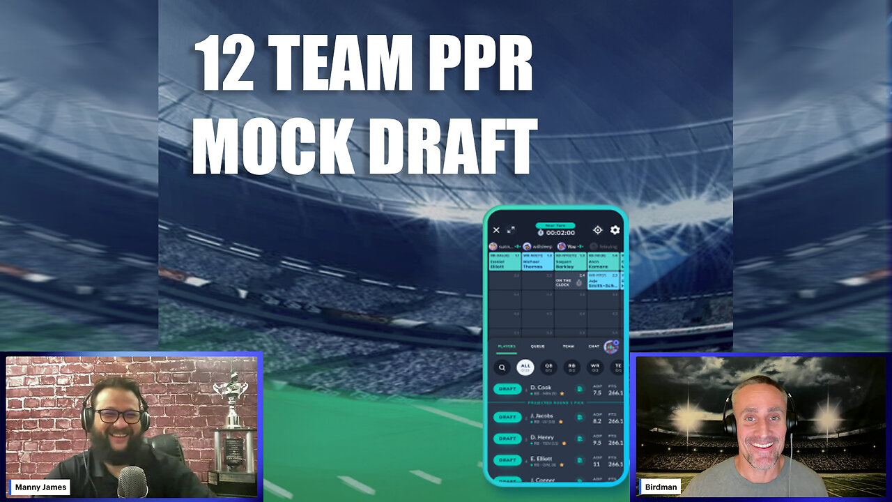 12 Team PPR Mock Draft