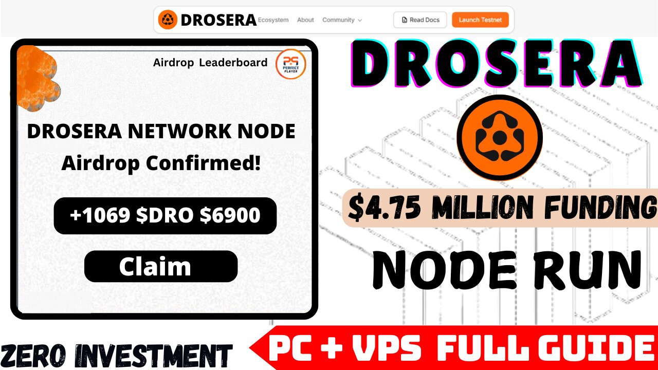 Drosera Network Node Run with $4.75 Million Funding || Full Guide for Both VPS & PC Users