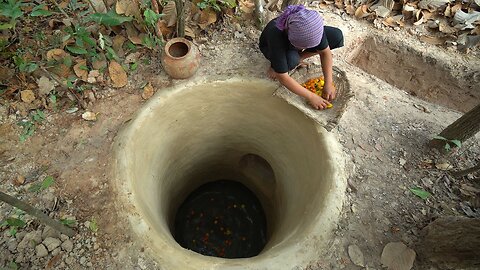 How To Building Amazing Secret Underground House And Beautiful Flowers Bathtub By Woman