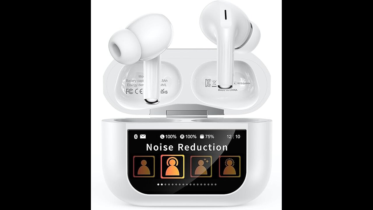 Next-Gen Wireless Earbuds with Touchscreen Case, ANC/ENC & 48H Battery Life!