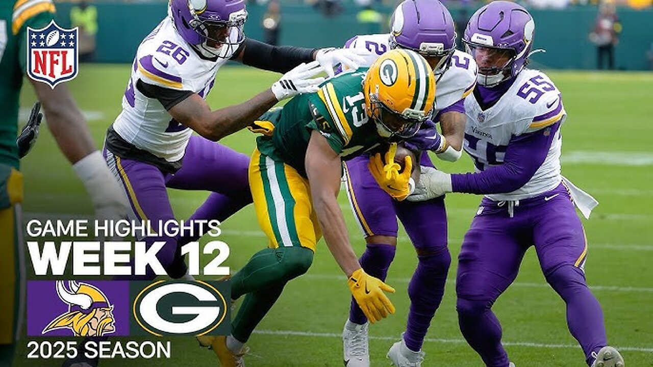 Minnesota Vikings vs Green Bay Packers week 12 game highlights