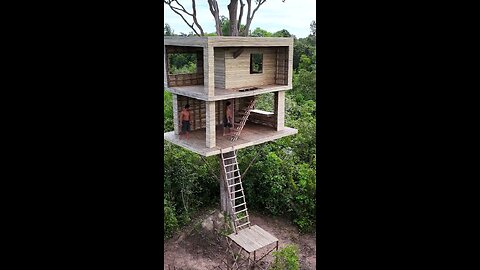 Jungle Builder Real Life Building Secret Modern Treehouse Private Pools Next in Jungle In 69Day