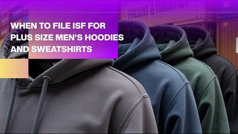 When To File ISF For Plus Size Men's Hoodies And Sweatshirts