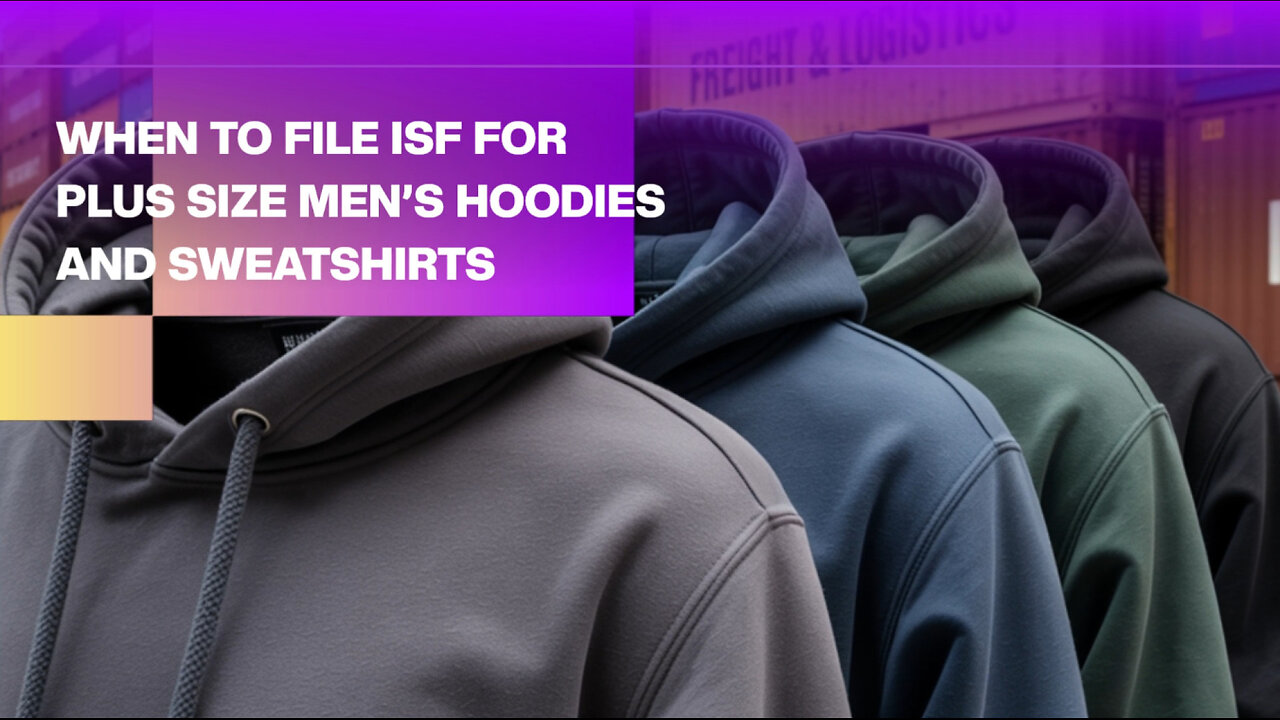 When To File ISF For Plus Size Men's Hoodies And Sweatshirts