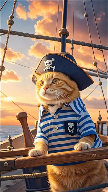 The pirate of Caribbean Cat life