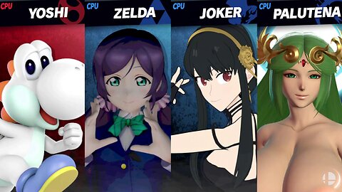 White Yoshi vs Nozomi & Yor & Thick Palutena (Nude) [MAKI Member Request NSFW Rumble Exclusive]