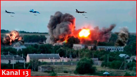 MiG-29, Su-27, F-16 fighter jets' attack operation： Russian command centers, depots are destroyed