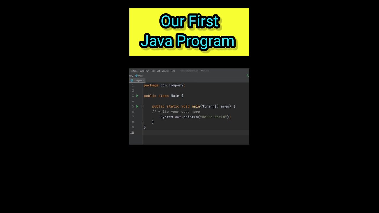 Our First Program in Java