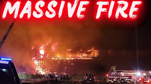 🔴 MASSIVE PLANT FIRE! Cooling Towers Engulfed Near San Leon — LIVE NOW