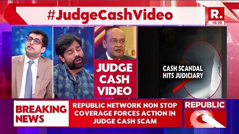 Judge Cash Scandal Video_ Top Lawyers Clash LIVE On TV, Arnab Schools Them