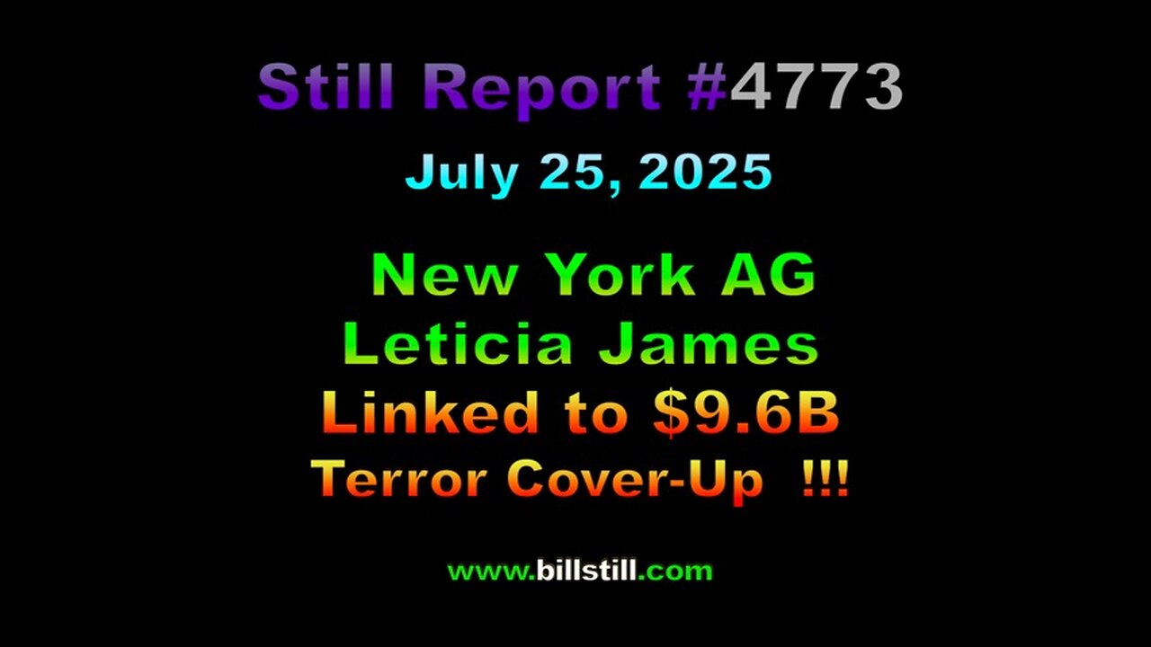 New York AG Leticia James Linked to $9.6B Terror Cover-Up !!!, 4773