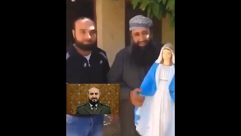 The New “Defense Minister of Syria” - Al Qaeda - Shattering a Christian statue.