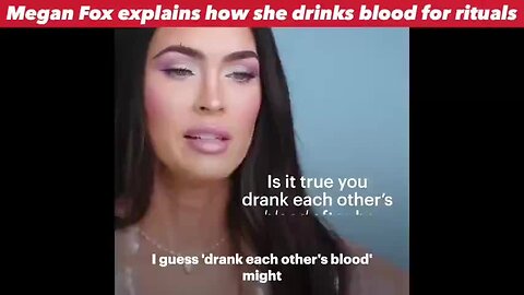 "Megan Fox Admits to Drinking Blood for Ritual Purposes"
