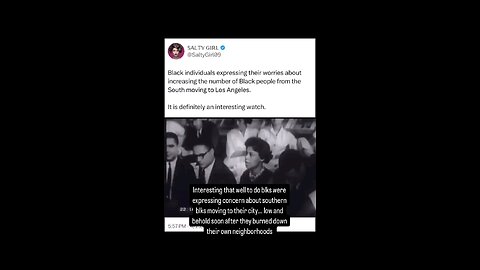 Polite Black's express their concern of Southern N*ggr@s coming to LA