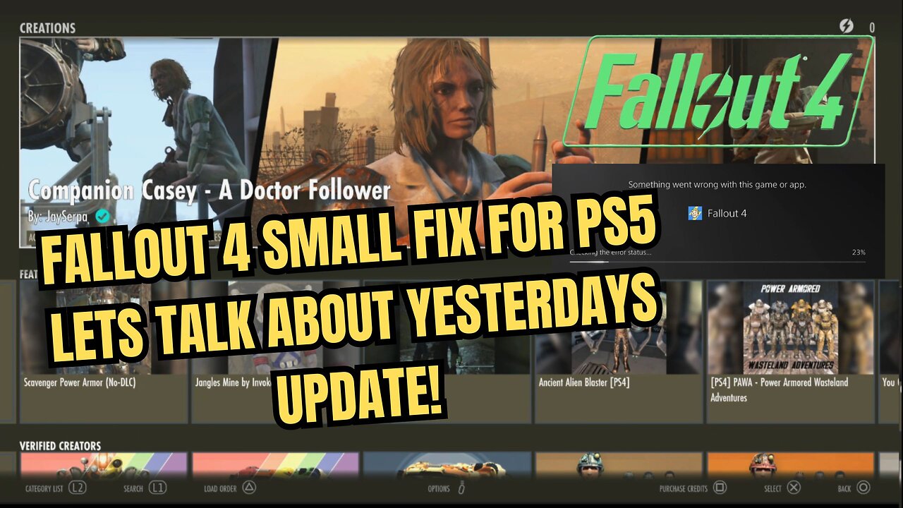 FALLOUT 4 ANNIVERSARY LETS TALK ABOUT THIS UPDATE