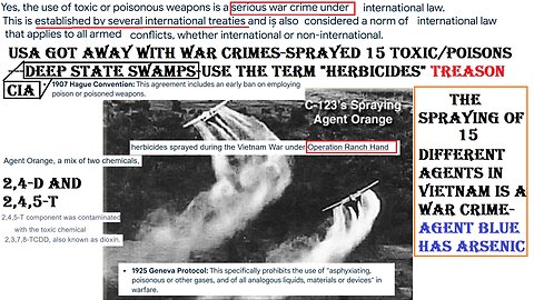 Vietnam - USA WAR CRIMES, SPRAYED 15 DIFFERENT TOXIC/POISONS, BUT CALL THEM HERBICIDES