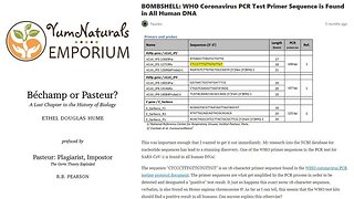 [Aug 20, 2020] Bombshell Evidence that COVID RNA Base Pairs are Identical to Chromosome 8 Human DNA [YumNaturals Emporium]