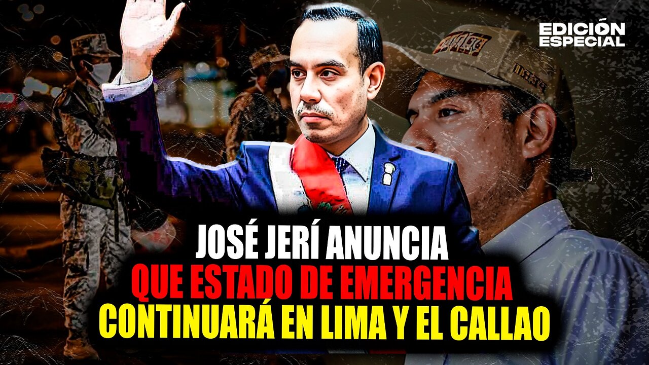 #envivo José Jerí anuncia que estado de emergencia continuará en Lima y el Callao