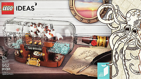 LEGO IDEAS Ship in a Bottle 92177 BUILD