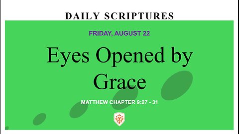 Eyes Opened by Grace