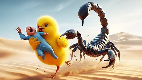 😥🐣🐥Chick rescue the baby😢👶from Scorpion🦂🦂🦂