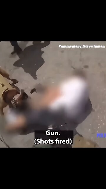 Suspect pulls gun on K-9, cops unload on suspect.