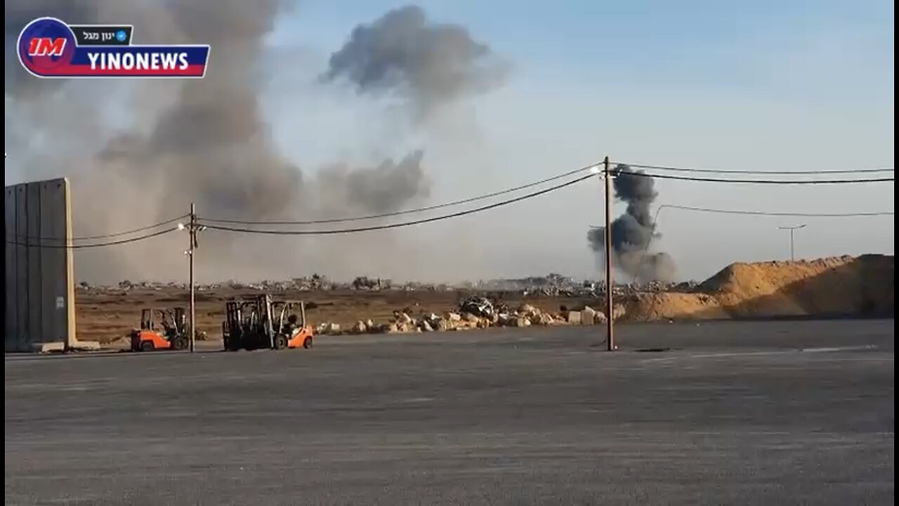 Attacking a tunnel in North Gaza. Close to the border.