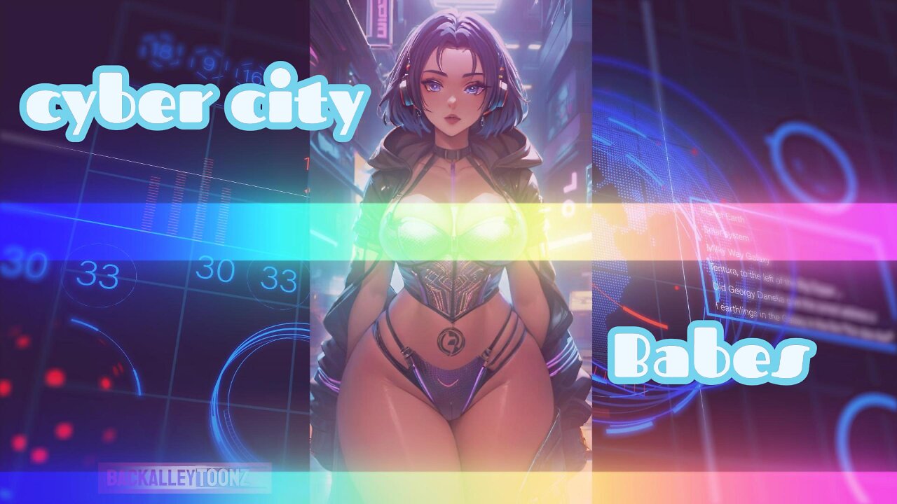 BIG BUTT SEXY FUTURISTIC CYBER CITY BABES