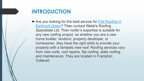 Best Flat Roofing in Earthcott Green