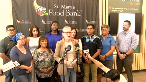 1 Tribute & Condolences to Charlie Kirk Governor Katie Hobbs at St. Mary's Food Bank.